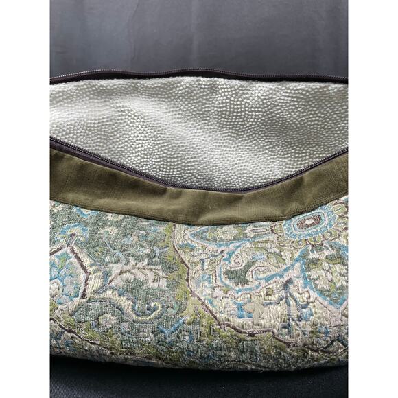 Handmade Bag, Created with Velour and Tapestry Fabric, Unique Clutch, Pouch - Picture 6 of 6